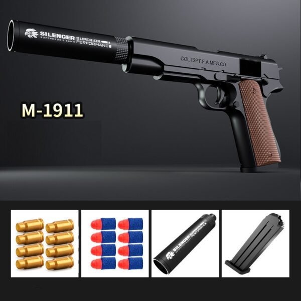 M1911 đạn xốp đen và phụ kiện