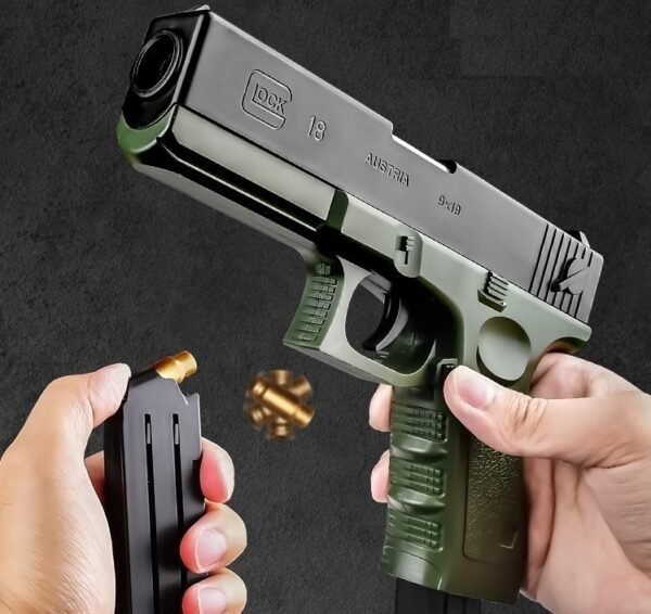 glock 18 đạn xốp màu đen xanh văng shelll